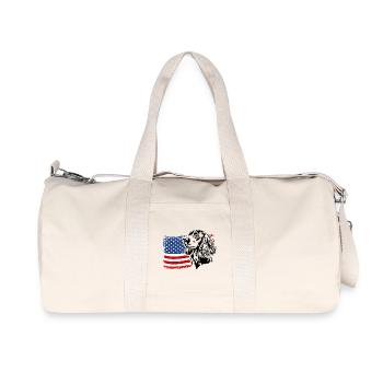 Boykin Spaniel US America Flag Dogs Wilsigns - Recycled Canvas Sports Bag by Stanley/Stella - natural - Front