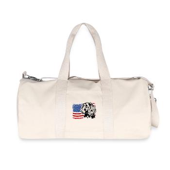 Caille Allemande Chien US Amérique Drapeau Wilsigns - Sac de sport en toile recyclée Stanley/Stella - blanc naturel - Devant