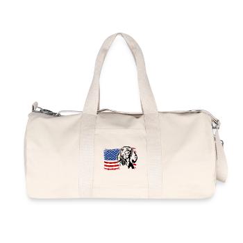 Teckel Teckel US Amérique Drapeau Chiens Wilsigns - Sac de sport en toile recyclée Stanley/Stella - blanc naturel - Devant