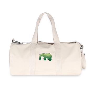 Bear And Cub Mountain Bear Animal Lover Gift - Recycled Canvas Sports Bag by Stanley/Stella - natural - Front