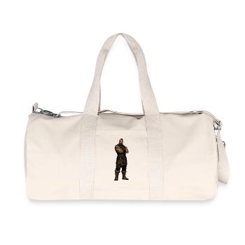 Barbarian warrior in leather - Recycled Canvas Sports Bag by Stanley/Stella - natural - Front