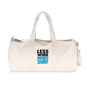 less work more surf - Recycled Canvas Sports Bag by Stanley/Stella - natural - Front