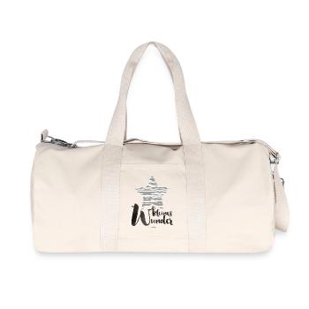 Kleines Wunder Stripes - Recycelte Canvas-Sporttasche von Stanley/Stella - Naturweiß - Vorne