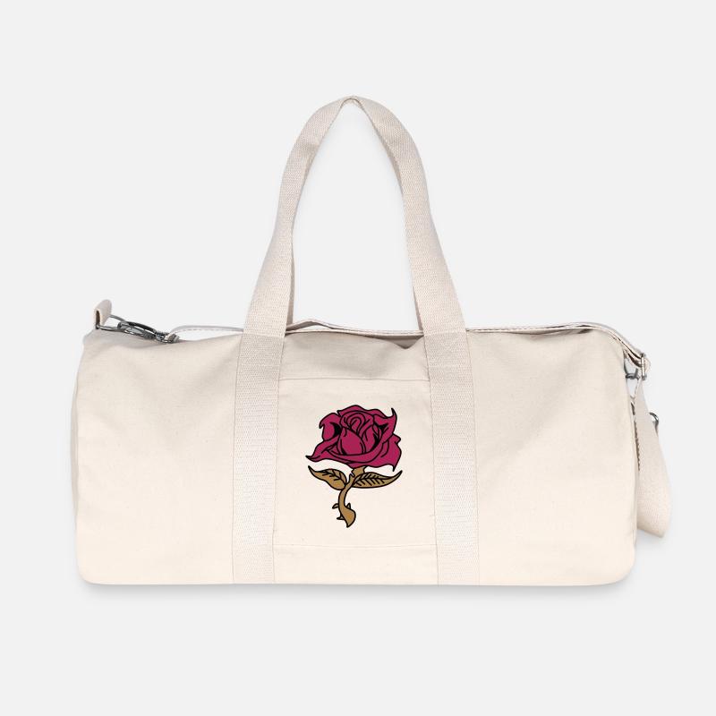 Rose (Blume) - Recycelte Canvas-Sporttasche von Stanley/Stella - Naturweiß