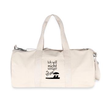 Nicht weniger als Meer Urlaub, Reise, Geschenk - Recycelte Canvas-Sporttasche von Stanley/Stella - Naturweiß - Vorne