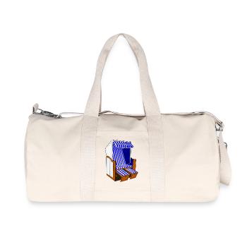 chaise de plage - Sac de sport en toile recyclée Stanley/Stella - blanc naturel - Devant