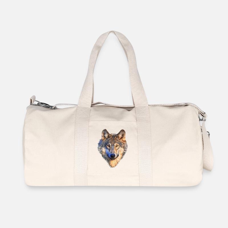 Wolf - Recycelte Canvas-Sporttasche von Stanley/Stella - Naturweiß