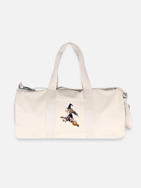 Sorcière sur un balai - Sac de sport en toile recyclée Stanley/Stella - blanc naturel