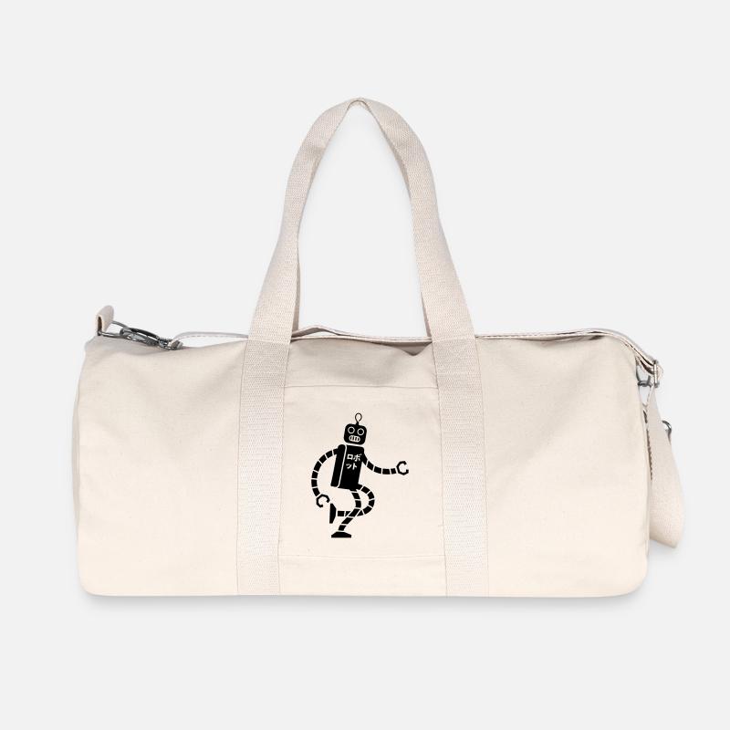 robot - Recycelte Canvas-Sporttasche von Stanley/Stella - Naturweiß