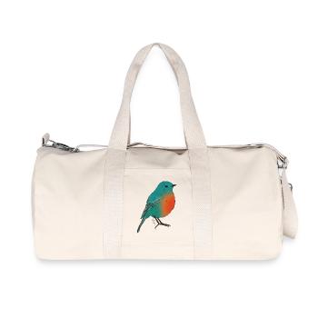 oiseau1 - Sac de sport en toile recyclée Stanley/Stella - blanc naturel - Devant