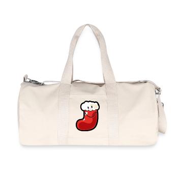 Smiley Christmas Stocking - Sac de sport en toile recyclée Stanley/Stella - blanc naturel - Devant