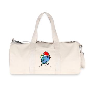 Vogel Weihnachten - Recycelte Canvas-Sporttasche von Stanley/Stella - Naturweiß - Vorne