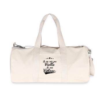 Vintage_FR_F - Sac de sport en toile recyclée Stanley/Stella - blanc naturel - Devant