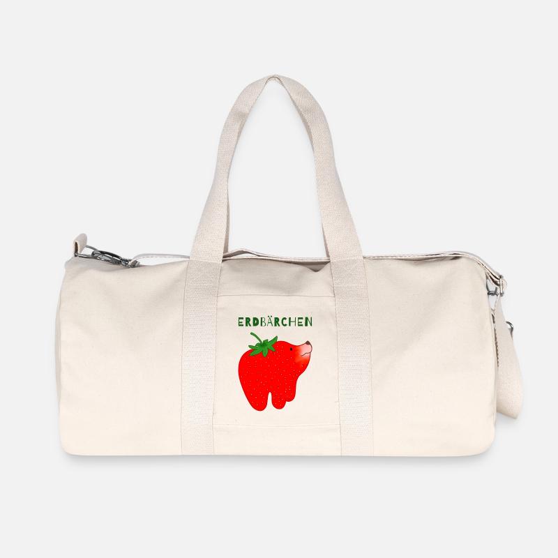 Erdbärchen Cartoon-Motiv - Recycelte Canvas-Sporttasche von Stanley/Stella - Naturweiß