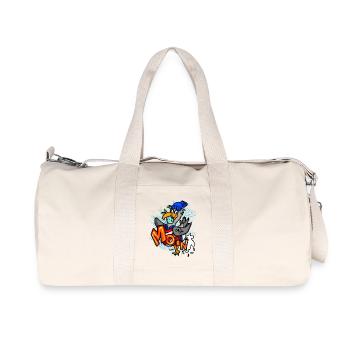 Dessin animé Moin Seagull, mer du Nord - Sac de sport en toile recyclée Stanley/Stella - blanc naturel - Devant