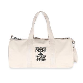 Ma femme est ma meilleure prise de pêche - Sac de sport en toile recyclée Stanley/Stella - blanc naturel - Devant
