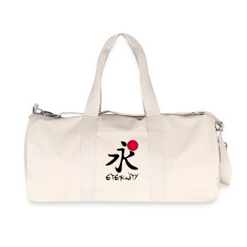 The word eternity in Japanese (black) - Recycled Canvas Sports Bag by Stanley/Stella - natural - Front