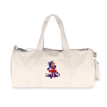 Gott schütze England Krone Fahne Großbitannien - Recycelte Canvas-Sporttasche von Stanley/Stella - Naturweiß - Vorne