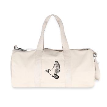 Transparente Friedenstaube - Recycelte Canvas-Sporttasche von Stanley/Stella - Naturweiß - Vorne