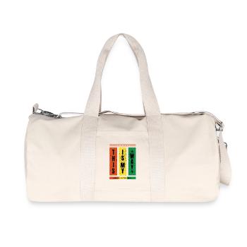 Le reggae est ma façon – TypoBlock - Sac de sport en toile recyclée Stanley/Stella - blanc naturel - Devant