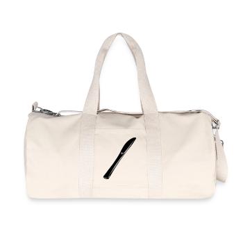 Messerbesteck - Recycelte Canvas-Sporttasche von Stanley/Stella - Naturweiß - Vorne