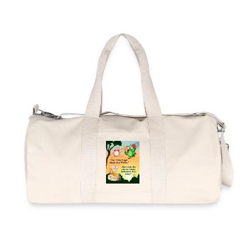 Der frühe Vogel fängt den Wurm Frühaufsteher Shirt - Recycelte Canvas-Sporttasche von Stanley/Stella - Naturweiß - Vorne