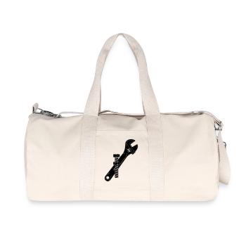 Écrou et boulon de clé Baco - Sac de sport en toile recyclée Stanley/Stella - blanc naturel - Devant