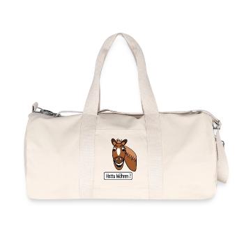 Hattu Möhren - Recycelte Canvas-Sporttasche von Stanley/Stella - Naturweiß - Vorne