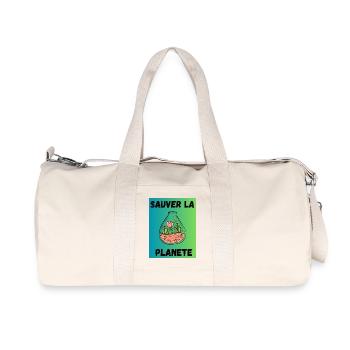 PRINTEMPS. JARDINAGE. RETRAITE. PRINTEMPS. JARDIN. - Sac de sport en toile recyclée Stanley/Stella - blanc naturel - Devant