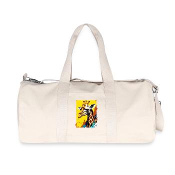 Néon de l’explosion de couleurs de girafe - Sac de sport en toile recyclée Stanley/Stella - blanc naturel - Devant