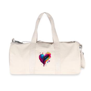Cœur - Sac de sport en toile recyclée Stanley/Stella - blanc naturel - Devant