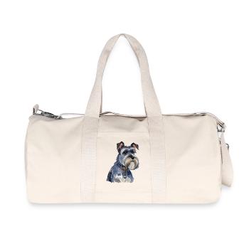 Schnauzer - Recycelte Canvas-Sporttasche von Stanley/Stella - Naturweiß - Vorne