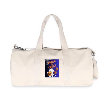 Trick oder Treat Mumie Kürbis - Recycelte Canvas-Sporttasche von Stanley/Stella - Naturweiß - Vorne