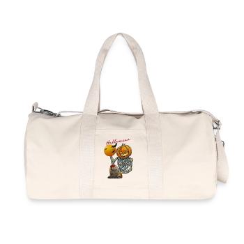 Kürbis Skelett Halloween Design - Recycelte Canvas-Sporttasche von Stanley/Stella - Naturweiß - Vorne