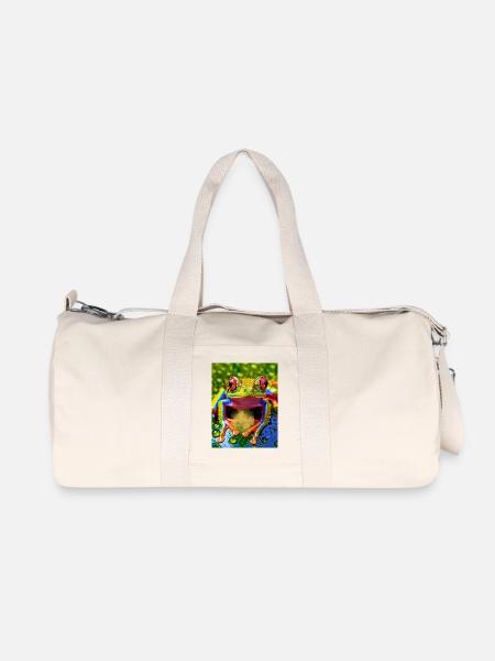 Magical Frog - Recycled Canvas Sports Bag by Stanley/Stella - natural
