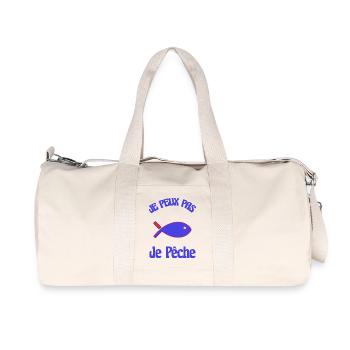 SARDINE. FISCH. APRILSCHERZ. ICH KANN NICHT - Recycelte Canvas-Sporttasche von Stanley/Stella - Naturweiß - Vorne