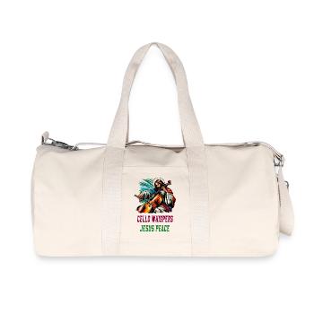 Cello whispers Jesus peace design - Recycled Canvas Sports Bag by Stanley/Stella - natural - Front