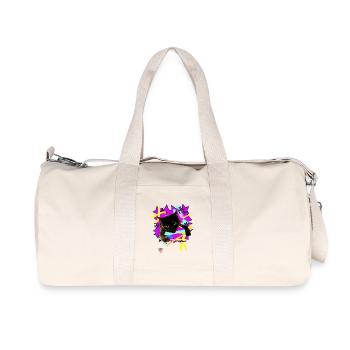 Cat 3Hang by Acryl Gallery & Design - Recycled Canvas Sports Bag by Stanley/Stella - natural - Front
