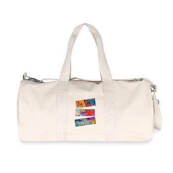 Un art abstrait vibrant aux tons lumineux - Sac de sport en toile recyclée Stanley/Stella - blanc naturel - Devant