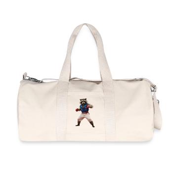 Sports raccoon - Recycled Canvas Sports Bag by Stanley/Stella - natural - Front