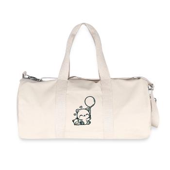 Félin - Sac de sport en toile recyclée Stanley/Stella - blanc naturel - Devant