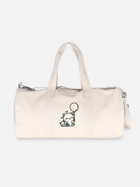 Katzen - Recycelte Canvas-Sporttasche von Stanley/Stella - Naturweiß