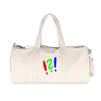 Exclamation mark/question mark comic style - Recycled Canvas Sports Bag by Stanley/Stella - natural - Front