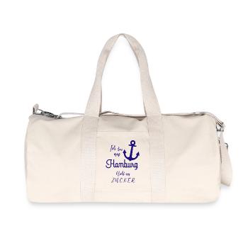 Hamburg - Recycelte Canvas-Sporttasche von Stanley/Stella - Naturweiß - Vorne