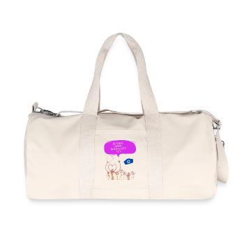 Je suis aide soignant e png - Sac de sport en toile recyclée Stanley/Stella - blanc naturel - Devant