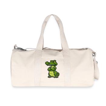 Bande dessinée alligator - Sac de sport en toile recyclée Stanley/Stella - blanc naturel - Devant