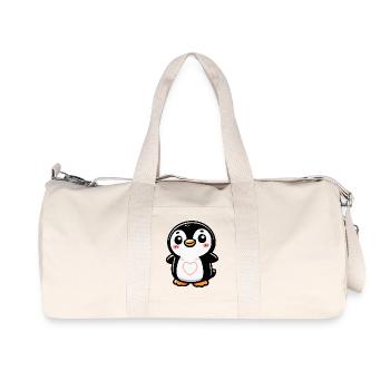 Pingouin Coeur Bande Dessinée - Sac de sport en toile recyclée Stanley/Stella - blanc naturel - Devant
