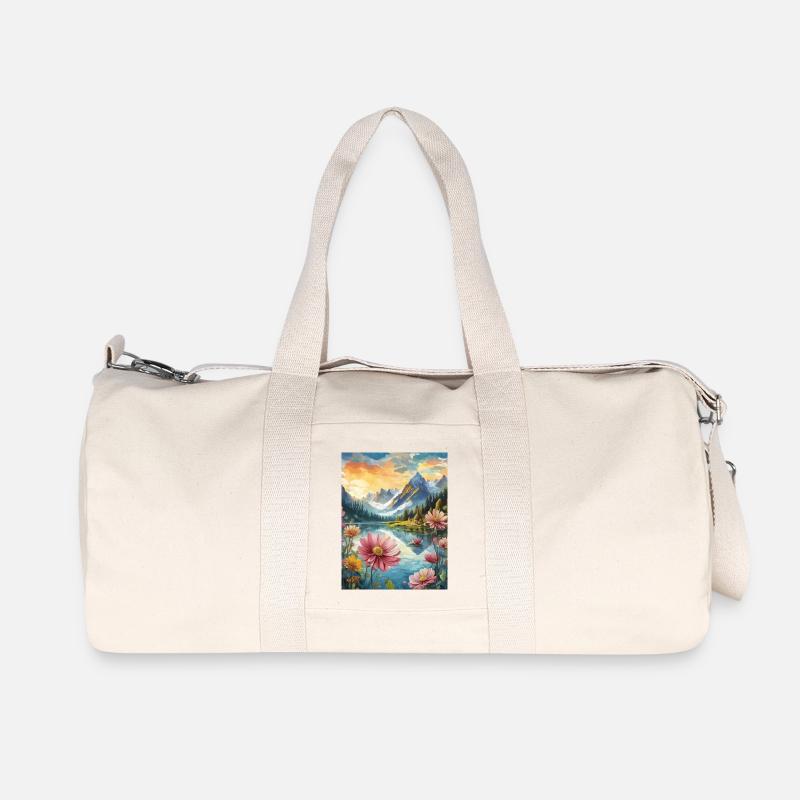 Berglandschaft - Recycelte Canvas-Sporttasche von Stanley/Stella - Naturweiß