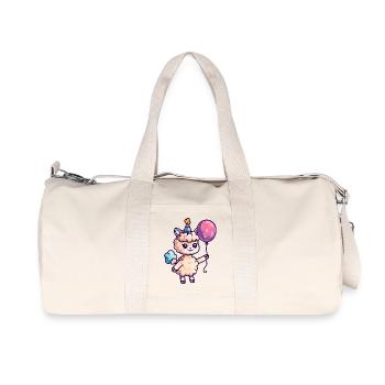 Alpaka Llama Geburtstag Baby - Recycelte Canvas-Sporttasche von Stanley/Stella - Naturweiß - Vorne