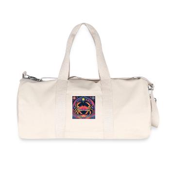 Cancer Star Astrology Gift - Recycled Canvas Sports Bag by Stanley/Stella - natural - Front